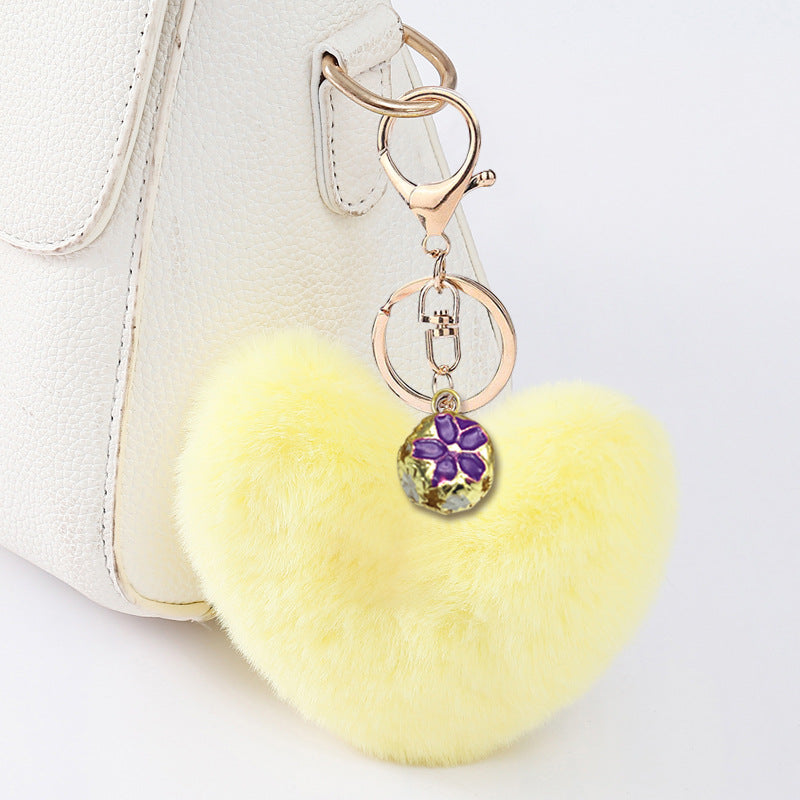 Wholesale Heart Plush Keychain